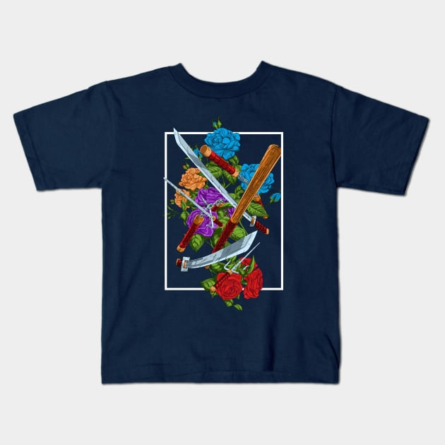 A Very Turtle Battle Cry (Alternate) Kids T-Shirt by manoystee